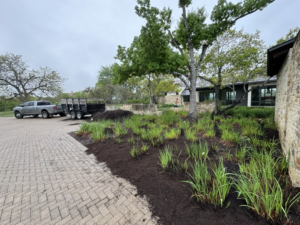 Irrigation and sprinkler system landscaping project, Austin TX
